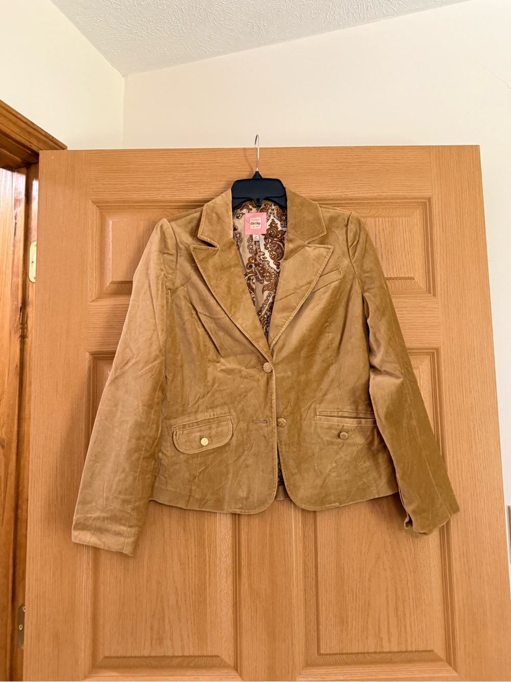 Old Navy Tan Suede Blazer Jacket